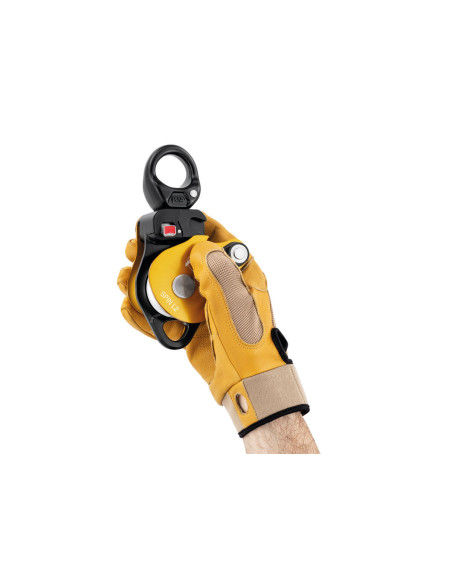 Poulie double RàB à flasque ouvrante avec émerillon - SPIN L2 - PETZL®