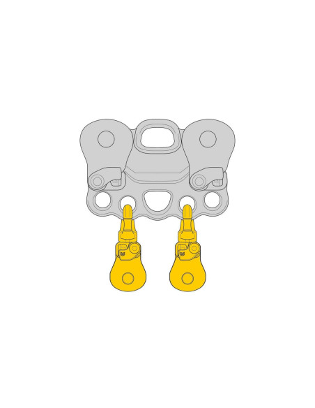 Poulie simple RàB à flasque ouvrante avec émerillon ouvrable - SPIN S1 OPEN - PETZL®