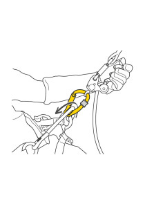 Poulie-mousqueton alu triple action ouverture opposée à la poulie - ROLLCLIP Z TRIACT LOCK - PETZL® 2