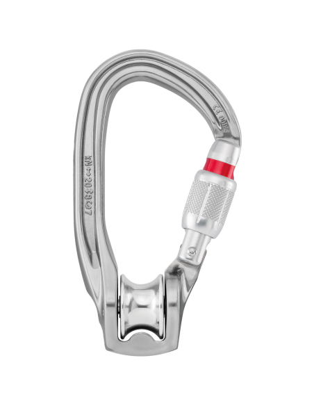 Poulie-mousqueton alu à vis ouverture opposée à la poulie - ROLLCLIP Z SCREW LOCK - PETZL®