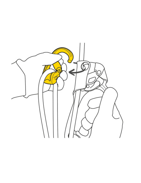 Poulie-mousqueton alu à vis ouverture opposée à la poulie - ROLLCLIP Z SCREW LOCK - PETZL®