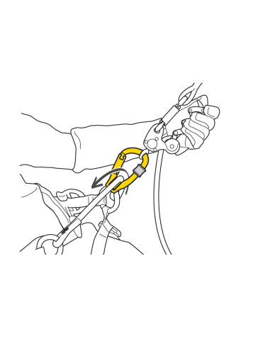 Poulie-mousqueton alu à vis ouverture opposée à la poulie - ROLLCLIP Z SCREW LOCK - PETZL®