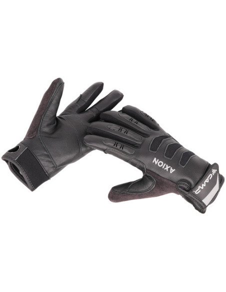 Gants en cuir respirants mousquetonables - AXION BLACK - CAMP®