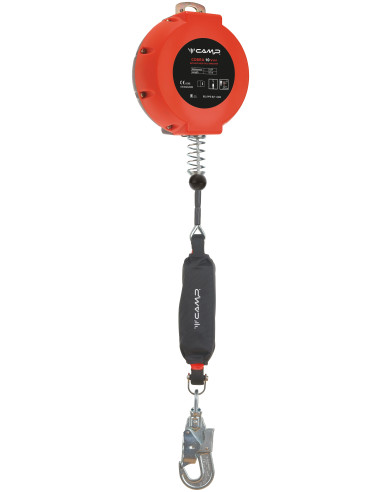 Antichute à rappel automatique snaphook acier, utilisation verticale & horizontale - COBRA - CAMP®
