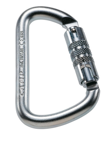Mousqueton acier en D double action - D PRO 2LOCK - CAMP®