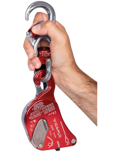 Mousqueton alu en poire triple action avec émerillon - ENIGMA 3LOCK - CAMP®