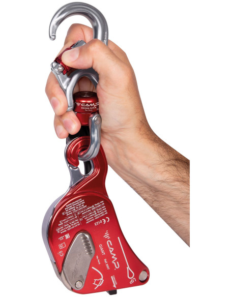 Mousqueton alu en poire triple action avec émerillon - ENIGMA 3LOCK - CAMP®