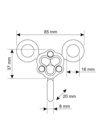 Émerillon avec trois points de liaison ultra compact - GYRO 3 - CAMP®