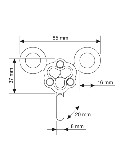 Émerillon avec trois points de liaison ultra compact - GYRO 3 - CAMP®