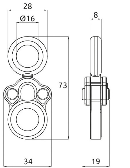 Émerillon ultra compact avec rotule - GYRO 1 - CAMP®