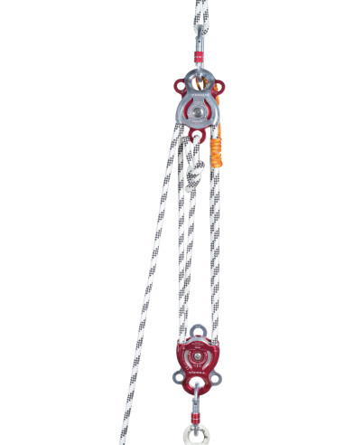 Poulie double RàB à flasques mobiles Prusik avec trois trous de connexion - JANUS PRO - CAMP®