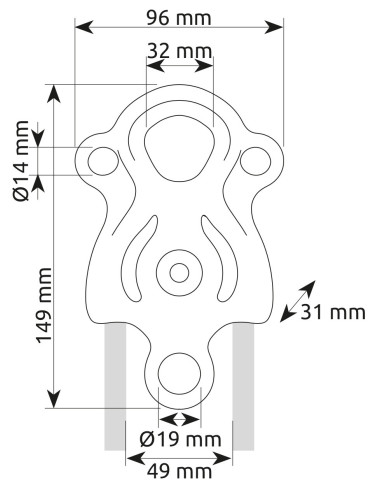 Poulie simple à flasques mobiles Prusik avec trois trous de connexion et un point d’attache supplémentaire - NAIAD - CAMP®