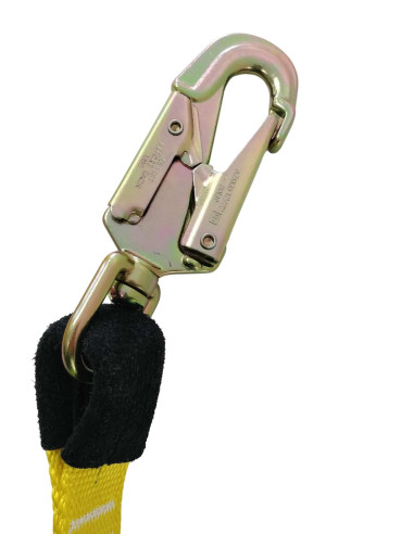 Ligne de vie temporaire horizontale en sangle pour 3 utilisateurs, 2 snaphooks avec émerillon - LIFELINE - L'EEKHOORN®