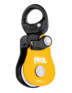 Poulie simple RàB à flasque ouvrante avec émerillon - SPIN L1 - PETZL®