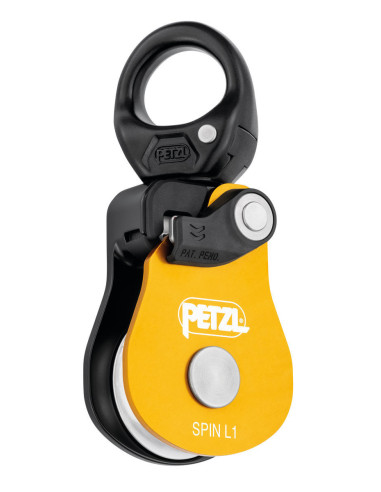 Poulie simple RàB à flasque ouvrante avec émerillon - SPIN L1 - PETZL®