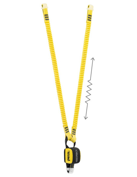 Longe double élastiquée 150 cm avec absorbeur - ABSORBICA-Y 150 - PETZL®