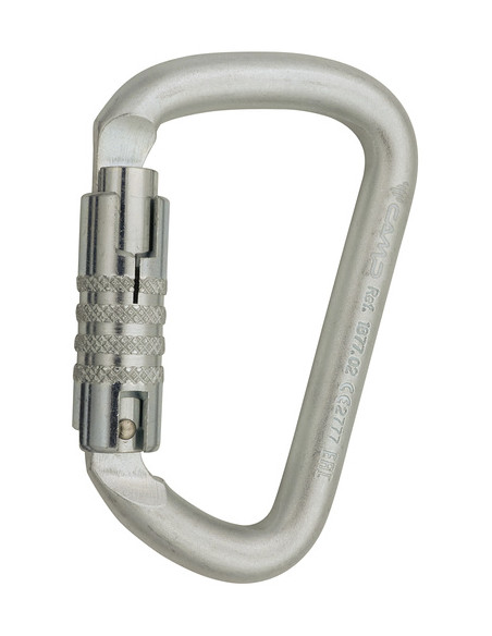 Mousqueton acier C.A.M.P. D Pro 3Lock – 50 kN à verrouillage triple sécurité