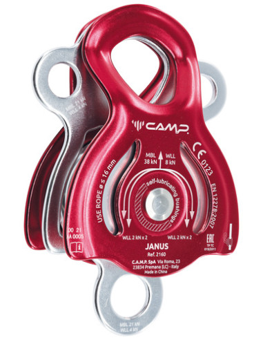 Poulie double à flasques mobiles Prusik avec...