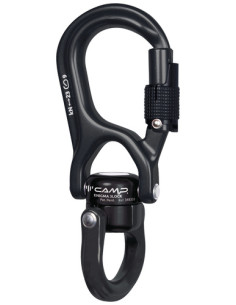 Mousqueton alu en poire triple action avec émerillon - ENIGMA 3LOCK - CAMP® 2