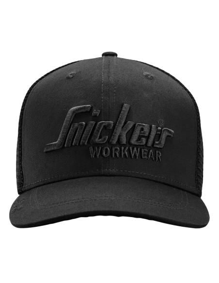 Casquette de camionneur SNICKERS Workwear 9001 Black – Style respirant et ajustable