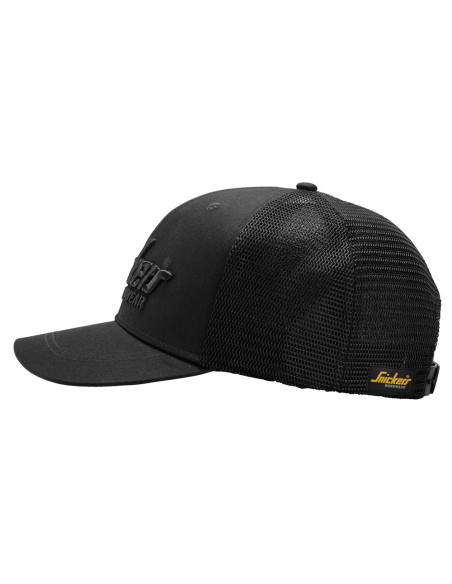 Casquette de camionneur SNICKERS Workwear 9001 Black – Style respirant et ajustable
