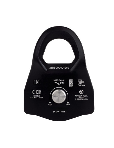 Poulie simple RàB à flasques mobiles Prusik -...