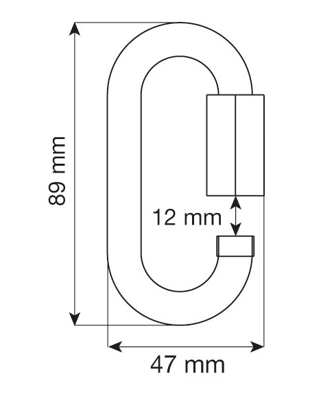 Maillon rapide ovale inox C.A.M.P. Ø10 mm