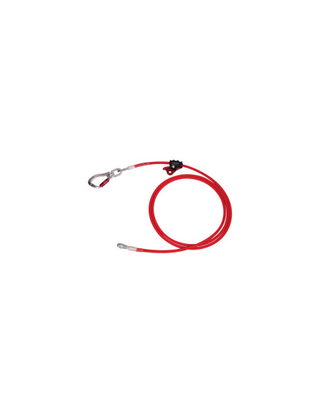 Longe armée de maintien au travail réglable avec 1 mousqueton triple action - CABLE ADJUSTER - CAMP®