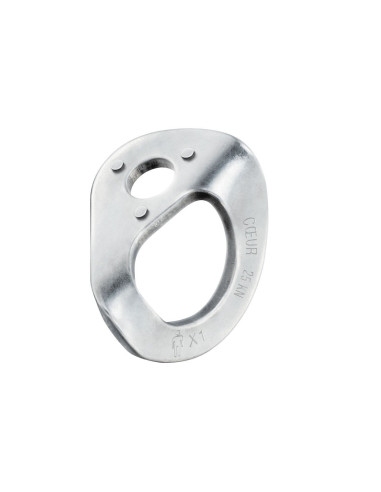 Amarrage composé de : plaquette en acier inoxydable + goujon + écrou (pack de 20) - COEUR BOLT STEEL - PETZL®