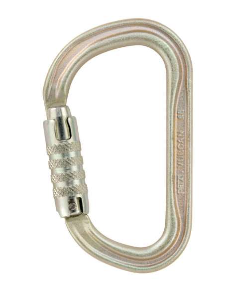 Mousqueton acier en D triple action - VULCAN - PETZL®