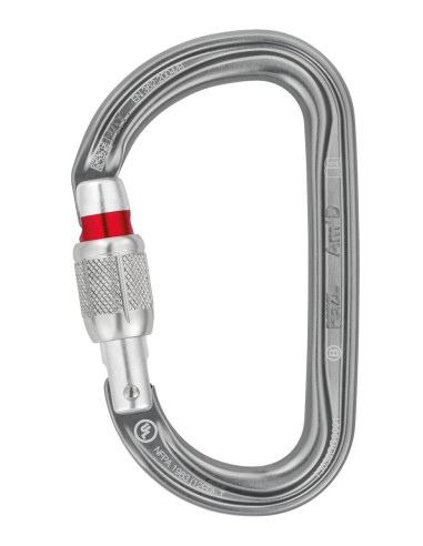 Mousqueton alu en D à vis - AM'D  SCREW - PETZL®