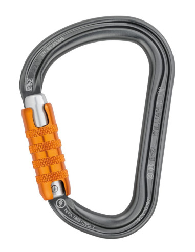 Mousqueton alu en poire triple action - WILLIAM TRIACT LOCK - PETZL®