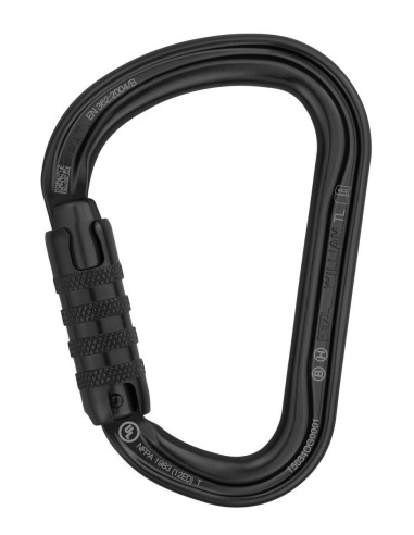 Mousqueton alu en poire triple action - WILLIAM TRIACT LOCK - PETZL®