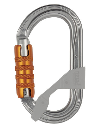 Mousqueton alu ovale triple action - OK BALL-LOCK - PETZL®