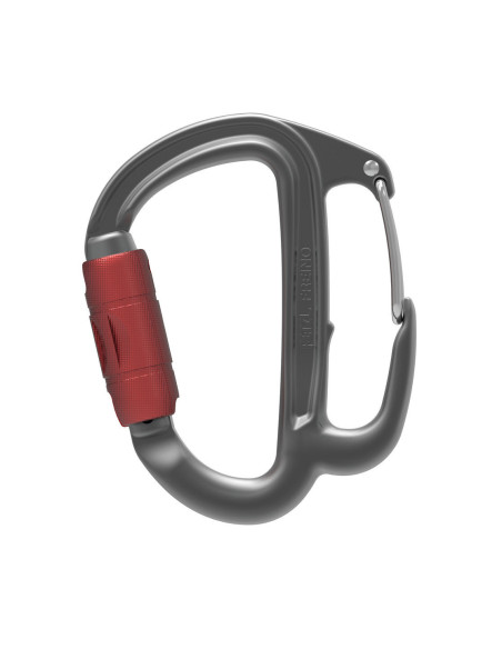 Mousqueton avec ergot de freinage, alu en D double action - FREINO Z - PETZL®