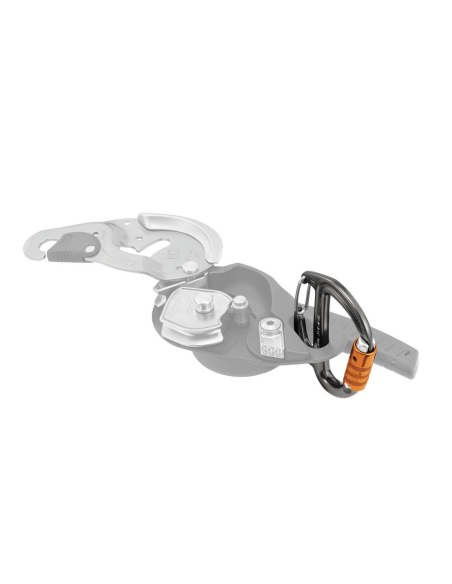 Mousqueton avec ergot de freinage, alu en D triple action - FREINO Z - PETZL®