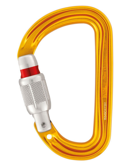 Mousqueton compact alu en D à vis - SM'D SCREW LOCK - PETZL®