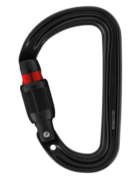 Mousqueton compact alu en D à vis - SM'D SCREW LOCK - PETZL®