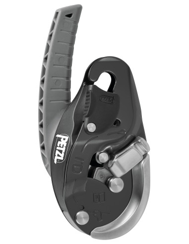 Descendeur auto-freinant avec fonction anti-panique pour les évacuations à l’ancrage - I'D EVAC - PETZL®