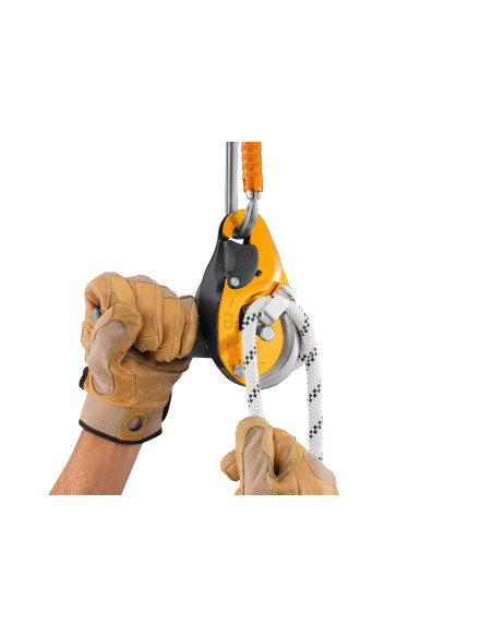Descendeur auto-freinant avec fonction anti-panique pour les évacuations à l’ancrage - I'D EVAC - PETZL®