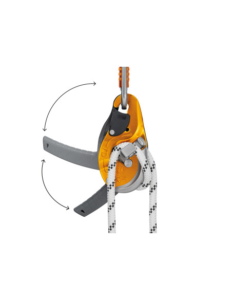 Descendeur auto-freinant avec fonction anti-panique pour les évacuations à l’ancrage - I'D EVAC - PETZL®
