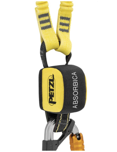 Longe double élastiquée 150 cm, mousqueton Bm'D et MGO alu - ABSORBICA-Y TIE-BACK - PETZL®