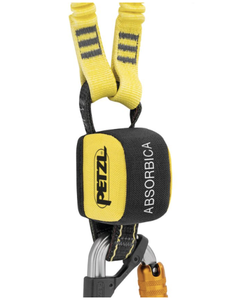 Longe double élastiquée 150 cm, mousqueton Bm'D et MGO alu - ABSORBICA-Y TIE-BACK - PETZL®