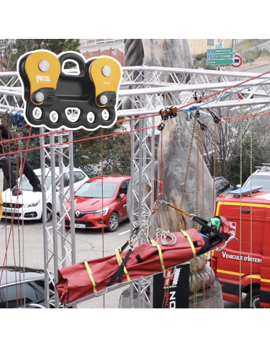 Poulie de déplacement RàB pour le secours sur tyrolienne - REEVE - PETZL®