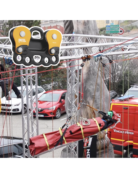 Poulie de déplacement RàB pour le secours sur tyrolienne - REEVE - PETZL®